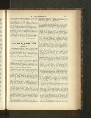 L'Opinion En Angleterre.