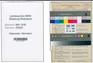 Entnazifizierung Hermann Haeusser , geb. 13.08.1911 (Ingenieur)