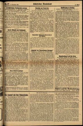 Zweite Ausgabe vom Mittwoch, den 17. September 1941.
