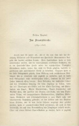 Drittes Kapitel. Im Staatsdienste. 1789-1806