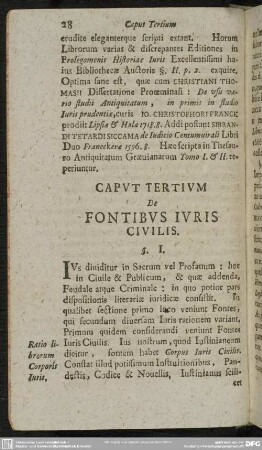 Caput Tertium De Fontibus Iuris Civilis