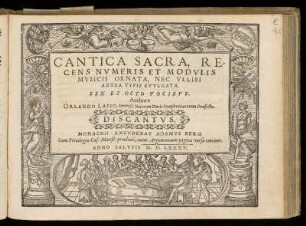 Orlando di Lasso: Cantica sacra ... sex et octo vocibus. Discantus