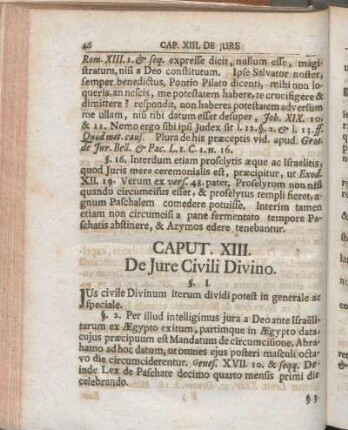 Caput. XIII. De Jure Civili Divino.