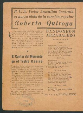 El cantor del momento en el Teatro Casino