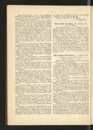 Achte ordentliche Versammlung, am 17. November 1888