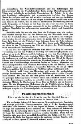Familiengemeinschaft: Eine soziologische Studie