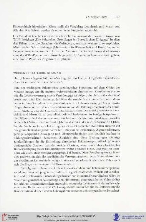 Gesamtsitzung am 11. Februar 2006