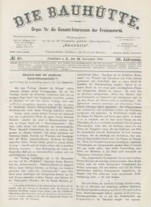 No. 48. Frankfurt a. M., den 30. November 1907. 50. Jahrgang.