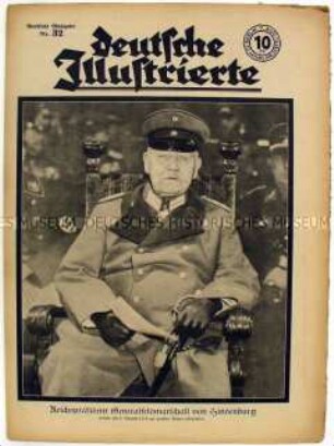Wochenzeitschrift "Deutsche Illustrierte" zum Tod von Hindenburg