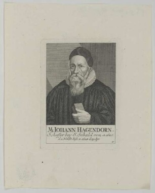 Bildnis des Iohann Hagendorn