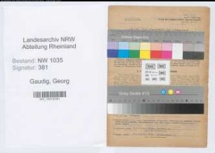 Entnazifizierung Georg Gaudig , geb. 25.12.1900 (Ingenieur)