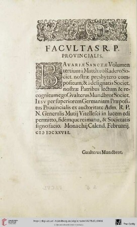 Facultas R.P. Provincialis