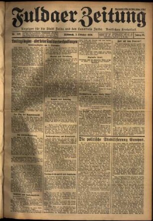 Ausgabe vom Mittwoch, den 03. Oktober 1928.