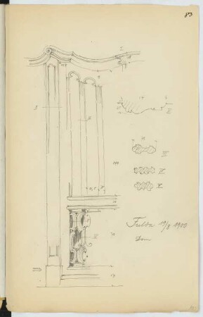 Dom, Fulda: Details (aus: Skizzen- und Fotoalbum 19)