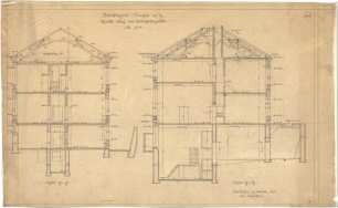 Billing, Hermann; Singen; Krankenhaus - Wirtschaftsgebäude (Schnitte)