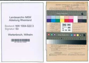 Entnazifizierung Wilhelm Wertenbroch , geb. 01.12.1889 (Arbeiter)
