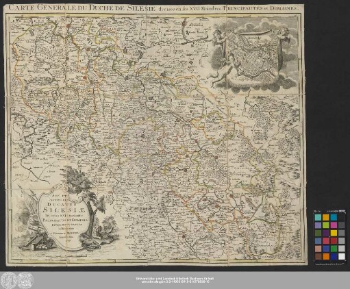 Sup.s Et Inferioris Ducatus Silesiæ In Suos XVII Minores Principatus Et Dominia Divisi Nova Tabula