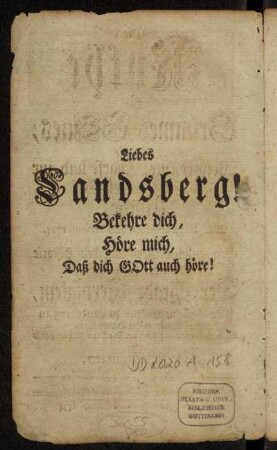 Liebes Landsberg!