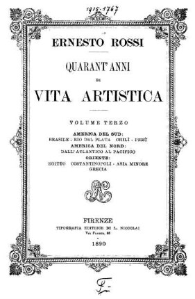 Vol. 3: America del Sud: Brasile - Rio del Plata - Chilì - Perù ; America del Nord: Dall'Atlantico al Pacifico ; Oriente: Egitto - Constantinopoli - Asia Monore - Grecia
