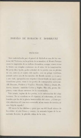 Poesías de Horacio F. Rodríguez