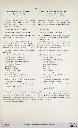 Vorstands-Sitzung am 25. März 1897 / Séance du Comité du 25 mars 1897