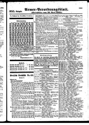 955. Ausgabe.Freitag, 28. April 1916