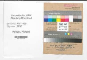 Entnazifizierung Richard Roeger , geb. 27.11.1903 (Steiger)