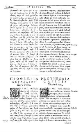 Protheoria Capitis Vicesimi-noni.