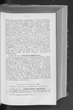 Sitzung am 23. November 1909.