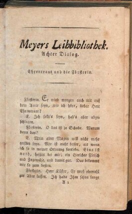 Achter Dialog. Ehrentraut und die Försterin.