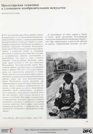 Proletárska tematika v slovenskom výtvarnom umení