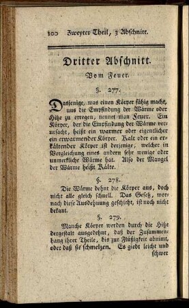 Dritter Abschnitt. Vom Feuer.