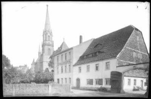 Burgstädt. Kirche und Stadtmühle