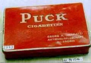 Blechdose für 50 Stück "PUCK CIGARETTES, Jasmatzi"
