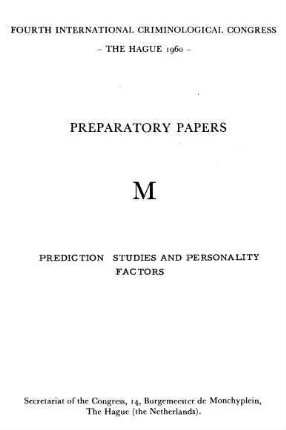 Prediction studies and personality factors