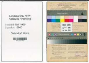 Entnazifizierung Heinz Ostendorf , geb. 27.06.1914 (Buchhalter)