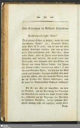Otto Hohenstam an Gebhard Hohenstam