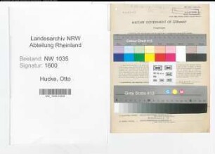 Entnazifizierung Otto Hucke , geb. 27.02.1893 (Angestellter)