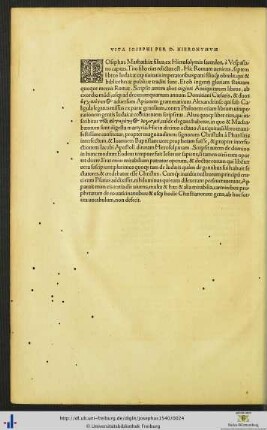 Vita Iosephi Per Dominum Hieronymum