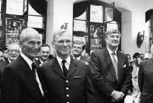 Freiburg im Breisgau: Abschiedsempfang der Stadt Freiburg für das französische Militär [mit Rolf Böhme und Eugen Keidel]