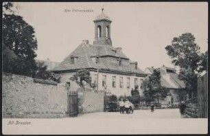 Dresden-Löbtau, Am Weißeritzmühlgraben. Alte Pulvermühle. Herrenhaus (nach 1775). Straßenansicht