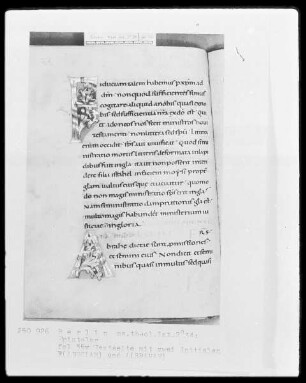 Epistolar aus Trier — Initialen F(IDUCIAM) und A(BRAHAE), Folio 35verso