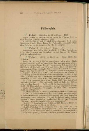 Philosophie [8° Cod. Ms. philos. 1 - 4° Cod. Ms. philos. 15m]