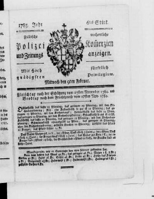 6tes Stück., Ausgabe vom 9. Februar 1785