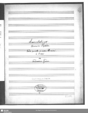 Lamentations - Mus.2968-E-502 : V (5); VogT 427/1