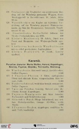 Keramik (Nr. 434-477)