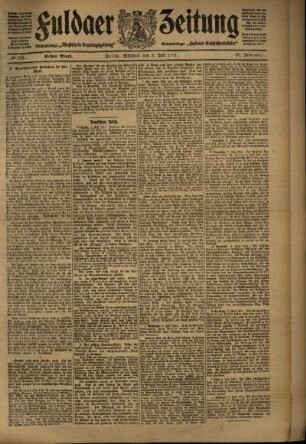 Erste Ausgabe vom Mittwoch, den 05. Juli 1911.