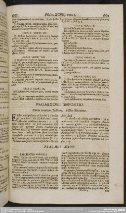 Psalmi XCVIII. Dispositio. Canite omnium Judicem. Victor Dominus