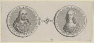 Bildnis des Frid. Guil. von Brandenburg, genannt der Große Kurfürst und Bildnis von Ludovica von Nassau, Kurfürstin von Brandenburg