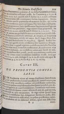 Caput III. De Prudentia Confessarii.